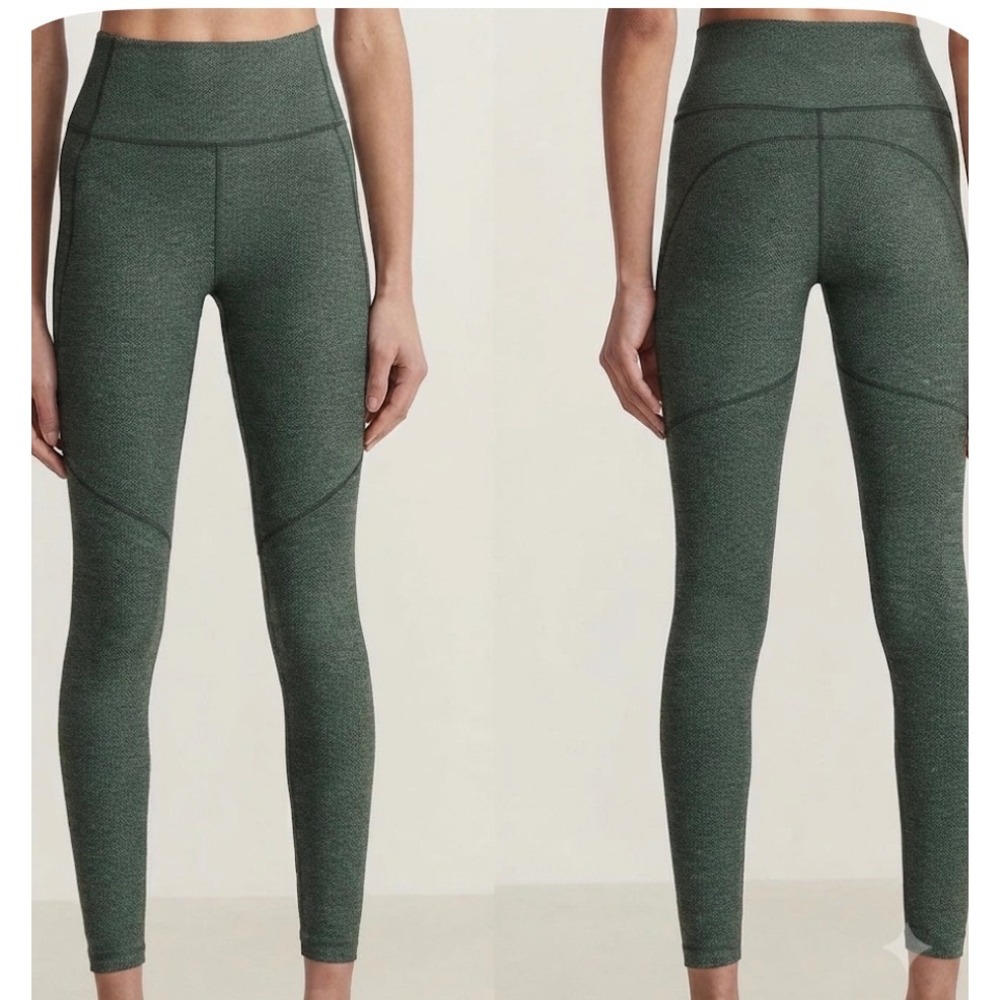 Outdoor Voices TechSweat Leggings Evergreen 7/8 Length Small Pocket Green S